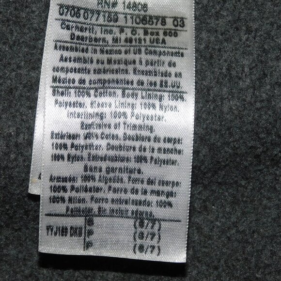 Carhartt Kids Brown Hooded Insulated Jacket Coat Boys Size 6/7 - Picture 7 of 8